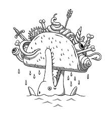 Water Taco By Neverrider On Deviantart Food Coloring Pages Mandala Coloring Pages Monster Coloring Pages