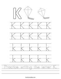 Practice Writing The Letter K Worksheet Twisty Noodle Tracing Worksheets Preschool Writing Practice Alphabet Worksheets