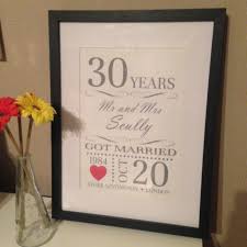 Happy 30th Wedding Anniversary Print Especially Made For My Parents Simp 30th Anniversary Gifts 30th Anniversary Parties 30th Anniversary Gifts For Parents