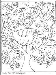 rug hooking paper pattern funky bird folk art modern primitive unique karla g ebay patterns embroidery coloring pages coloriage de bonbons
