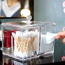 Read customer reviews and common questions and answers for rebrilliant part #: Amazon Com Cotton Swab Holder Organizer Cotton Ball Storage Case Cotton Pad Container Q Tip Makeup Brush Ho Makeup Organization Makeup Cosmetics Q Tip Holder