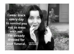 Cartoonist charles addams actually based the spooky head of the addams family with the flowing black hair, entrancing eyes, and quick wit on his wife, barbara day. Pin On Quotes And Stuff