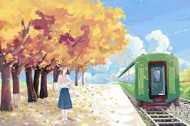 等车 池袋西瓜 练习作品 涂鸦王国插画 artsy pictures scenery wallpaper kawaii wallpaper