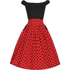 Carla Black Red Polka 140 Pen Liked On Polyvore Featuring Dresses Strap Dress Red Circle Skirt Red Dress Lining Dress A Vestidos Bonitos Vestidos Viera