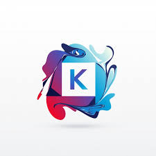 Letter K Logo With Abstract Shapes Vector Free Download