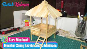 Apa cara membuat squishy mudah sendiri dengan bahan sederhana di sekitar. Tutorial Cara Membuat Gubuk Sawah Dari Stik Es Krim Youtube Gazebo Es Krim Miniatur
