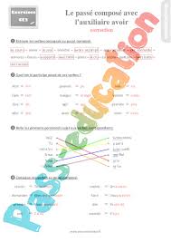 Dans ces phrases, conjugue les verbes au passé composé. Bilan A Imprimer Au Ce2 Les Verbes Au Passe Compose Avec L Auxiliaire Avoir Evaluation Avec La Correction