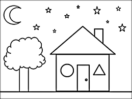 Shapes Coloring Pages Shape Coloring Pages Printable Coloring Pages House Colouring Pages