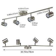 This kit comes with a flush mounted ceiling light above a straight bar and 4 modern style rotatable track lights. Dllt Led Track Light Complete Track Lighting Kits Flush Mount Ceiling Spot Lights Gu10 Bulbs Included For Kitchen Farmhouse Goals