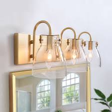 Glam Bathroom Wall Sconce 3 Lights Vanity Wall Lighting Walmart Com Modern Vanity Lighting Brass Bathroom Lighting Light Fixtures Bathroom Vanity