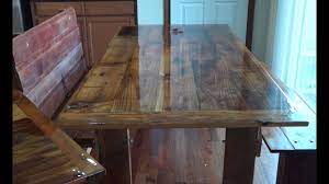 This dapper design strikes a chunky rectangular silhouette with simple moldings and classic bracket feet. How To Build A Barn Wood Dining Table And Bench Youtube