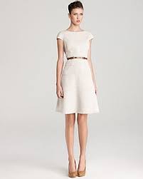 Anne Klein Dress Cap Sleeve Belted Swing Dress Women Dresses Bloomingdale S Cap Dress Anne Klein Dress Fit And Flare Dress