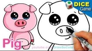 Use a short line to mark the inner corner of each eye. Media Tweets By Draw So Cute J44945795 Cute Drawings Pig Cartoon Cartoon Drawings
