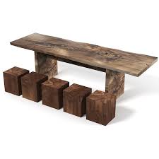 Teak rectangular wood outdoor dining table. Hudson Furniture Rustic Teak Wood Dining Table And Cube Chair