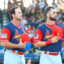 Mlb Little League Classic Mike Matheny And Matt Carpenter Stl Cardinals Baseball Stl Baseball Stl Cardinals
