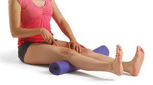 Calf stretch pose on block a. Yoga Therapy For Your Knees