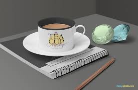 Download Free Tea Cup Mockup Scene Zippypixels