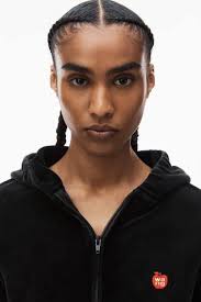 Alexander Wang Apple logo velour