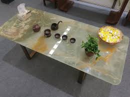 Box frame coffee table marble elegant coffee table mounted on metal frame and reinforced with solid supports. Backlit Onyx Table Tops Dining Coffee Tables For Sale Buy From Manufacturer