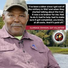 Meet Clarence Johnson, son of a coal miner and longtime Great Allegheny  Passage volunteer! “I've been a biker since I got out of the military in  1967 and when they started talking