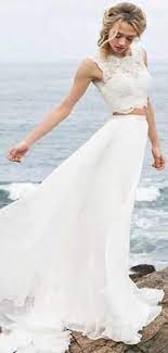 Two Pieces Beach Wedding Dresses With Lace Cheap Wedding Dresses Pd0837 Wedding Weddingdresses Two Piece Wedding Dress Wedding Dress Chiffon Bridal Dresses