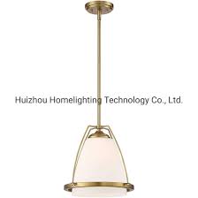 An arched arm suspends one hinged light in place, surrounded by a lipped metal dome shade. China Jlc 8051 Mid Century Modern White Glass Shade Brushed Nickel Pendant Lighting Lamp For Kitchen Island Dining Room China Pendant Lamp Glass Pendant Lamp