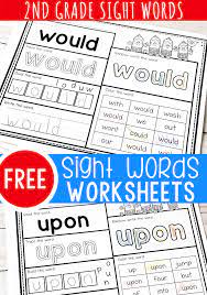 These super cute valentine's day color by sight word are fun, free printable valentines day worksheets to help students practice sight words in february. Free Printable Second Grade Sight Words Worksheets