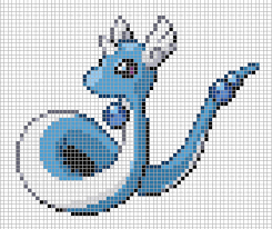 Dragonair By Hama Girl On Deviantart Pixel Art Pokemon Pixel Art Pokemon Cross Stitch