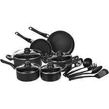 The nonstick coating on traditional nonstick cookware is made from a chemical known as ptfe (polytetrafluoroethylene), commonly known as teflon. Buy Amazonbasics 15 Piece Non Stick Cookware Set Online At Low Prices In India Amazon In