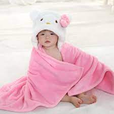 Aside from the adorable modeling sesh, snuggling your baby in a soft towel is the perfect way to cap off bath time. 2014 Hot Selling Autumn Winter Hello Kitty Baby Blanket Soft Flannel Kids Bath Towel Newborn Bebe Wraps Warm Cloak Free Shipping Towel Head Towel Cottontowel Terry Aliexpress