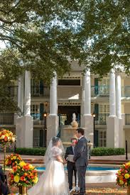 Disney Fairy Tale Wedding Outdoor Ceremony At Port Orleans Riverside Oak Manor Lawn In 2020 Disney Wedding Venue Disney World Wedding Outdoor Wedding Ceremony