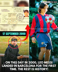 LEO - 🚨25 years ago! On 17th September 2000! A little boy from Rosario,  landed in Barcelona without imagining that he would change the history of football  forever! 🤩✨ Lionel Messi arrived
