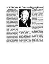 Malcom Purcell McLean Jr. (1913-2001)