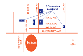 Tailgating Lots Next To Ben Hill Griffin Stadium For Gator