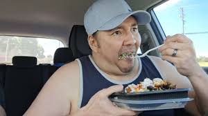 Jack in the Box Garden Salad with crispy chicken Mukbang