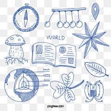 Blue Linear Hand Drawn Education Learning Hand Account Small Sticker Journal Scrapbook Geography Physics Mushroom Png Transparent Clipart Image And Psd File In 2020 How To Draw Hands Simple Poster