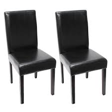 Tolle angebote das ganze jahr bei conforama! 2x Esszimmerstuhl Stuhl Kuchenstuhl Littau Leder Schwarz Dunkle Beine