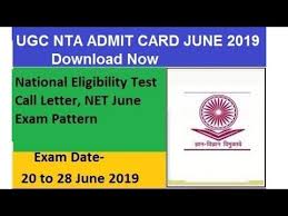 Admit Card Realised By Nta For Ugc Net June 2019 Exam Ugc Net Amit Card Airtel Free Data Youtube Exam Data Free Offer