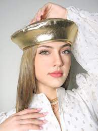 French Beret Leather For Women Handmade Gold Winter Beret Etsy Etsy Fashion Handmade Gold Etsy