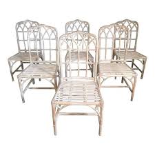 Set Of Six Vintage Mcguire Bamboo Cathedral Dining Chairs Dining Chairs Bamboo Dining Chairs Chair