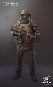 Artstation Russian Soldier Digital Forms Combat Art Military Artwork Soldier
