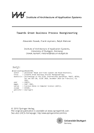 Pdf Towards Green Business Process Reengineering