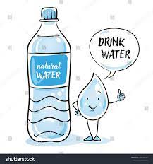 Cute Cartoon Water Drop Character With Water Bottle And Showing Thumb Up Concept For Healthy Nutrition And Dr Bottle Drawing Water Bottle Drawing Cute Cartoon