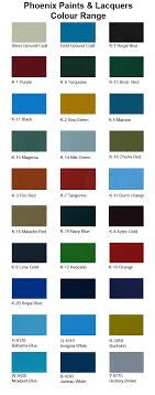 Paint Colour Phoenix Lacquers Paints Pty Ltd
