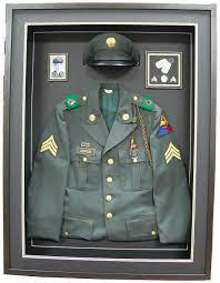 Army Class A Jacket Hat Custom Shadow Box Custom Shadow Box Military Shadow Box Shadow Box Display Case