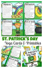 Check Out These Fun St Patrick S Day Yoga Cards That Kids Will Love Kids Will Love Doing These Physical Activities For Kids Yoga For Kids Gym Games For Kids