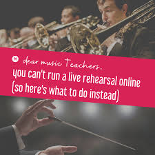 Last week when we sang our parts at home, we didn't feel so alone. Dear Music Teachers You Can T Run A Live Rehearsal Online Midnight Music