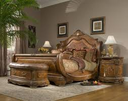 Cortina Solid Wood Sleigh Bed Sleigh Bedroom Set California King Size Bed King Bedroom Furniture
