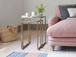 Get the best deals on nested tables. Shimmy Glass Top Side Table Modern Brass Nest Of Tables Loaf