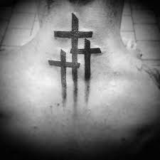Body art, marking, cosplay, carnival, theater, temporary tattoo, etc skin, face paint brush set. Paint Brush Cross Tattoo On Back